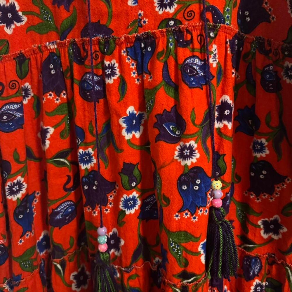 True Vintage 1970s Cottagecore romantic boho floral dress prairie vibes Hippie‎ - Picture 4 of 5